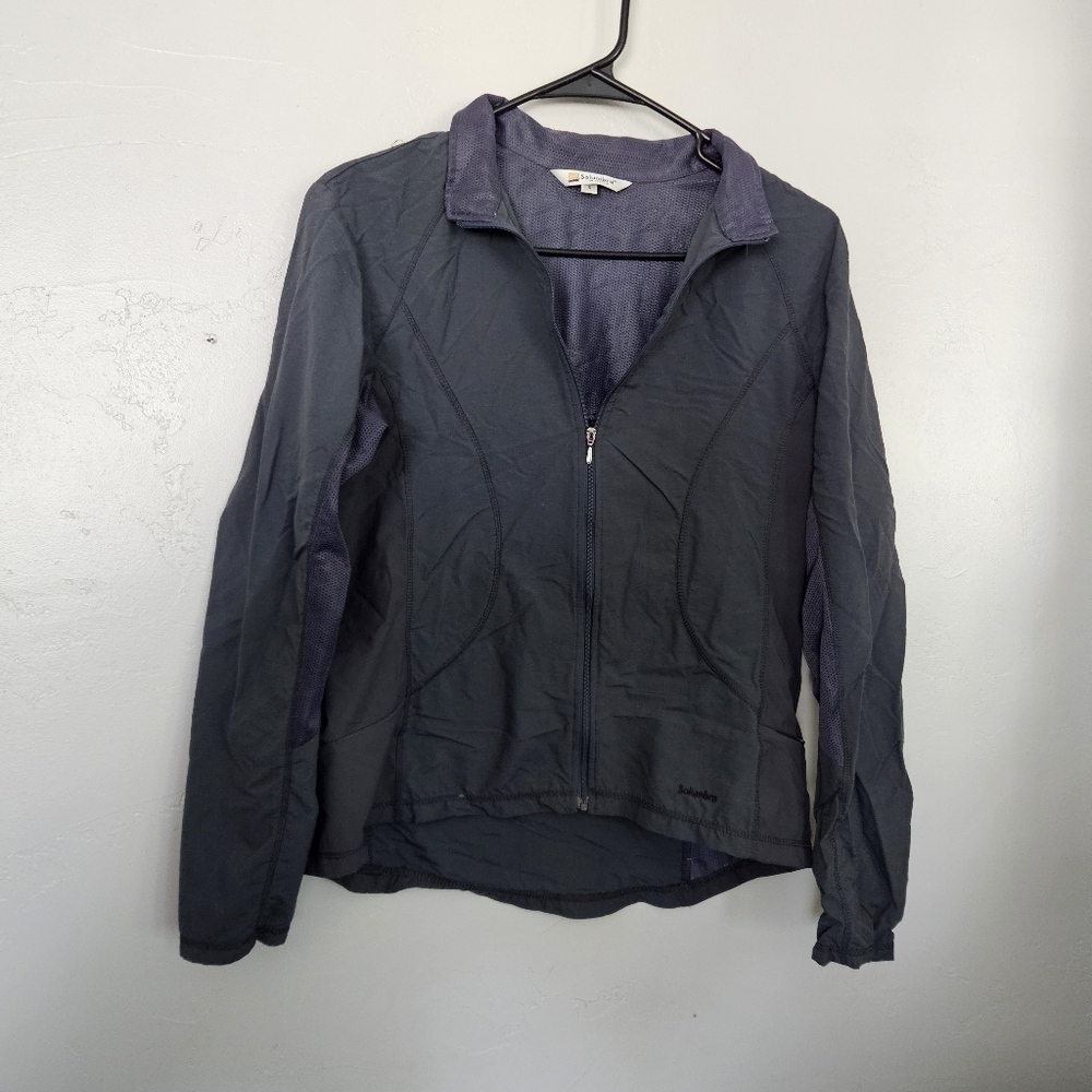 Solumbra Women's Small Dusty Blue Utility Jacket Outdoor Nylon Mesh Breathable
